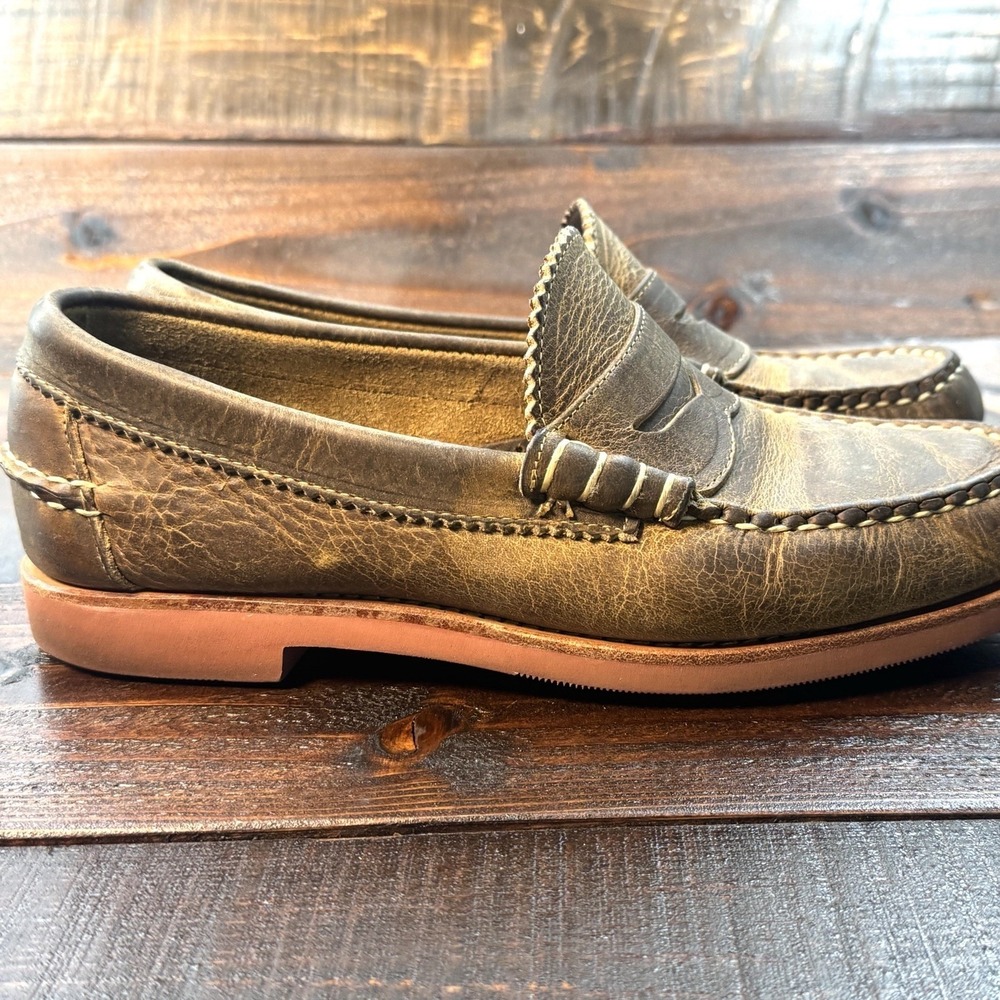 AE by Allen Edmonds Kirkwood Brown Leather Penny Loafer Women's 9 Men 7.5 D - Picture 2 of 11